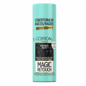 Tinte retoca raíces spray instantáneo negro Magic Retouch L'Oreal Paris 75 ml.