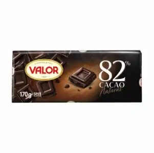 Chocolate negro 82% Valor sin gluten 170 g.