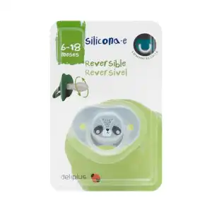 Chupete silicona reversible +6 a 18 meses Deliplus luminiscente Paquete 1 ud