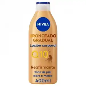 Loción corporal bronceadora reafirmante Q10 Nivea 400 ml.