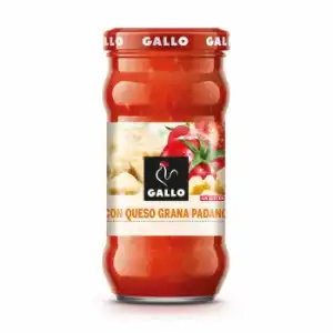 Salsa con queso grana padano Gallo sin gluten tarro 350 g.