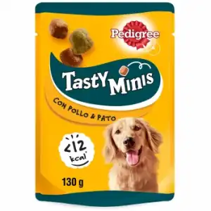 Snack de pollo y pato para perro Pedigree Tasty Mini 130 g.