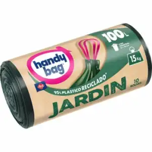 Bolsas de Basura Jardín 95% Plástico Reciclado HANDY BAG 100l 10 ud