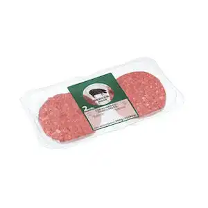 Hamburguesas de cerdo ibérico gruesas Bandeja 0.36 kg