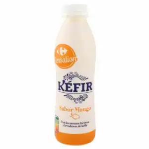 Kéfir de mango Carrefour Sensation sin gluten 500 g.