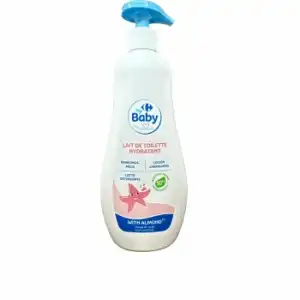 Loción hidratante cara y cuerpo 97% natural Carrefour Baby 750 ml.
