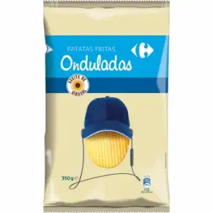 Patatas fritas onduladas Carrefour 350 g.