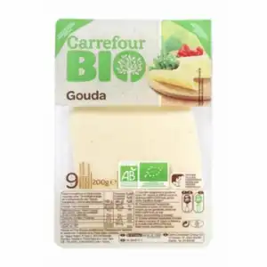 Queso gouda lonchas ecológico Carrefour Bio 200 g.