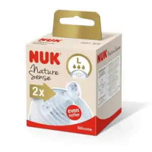Tetina de silicona L Nature Sense Nuk 2 ud.