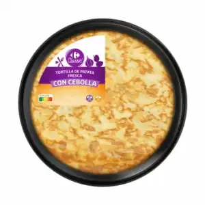 Tortilla de patatas con cebolla Carrefour Classic' sin gluten sin lactosa 600 g.