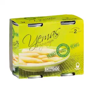 Yemas de espárragos Hacendado 2 latas X 0.1 kg