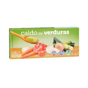 Caldo de verduras Hacendado en pastillas Caja 0.12 kg