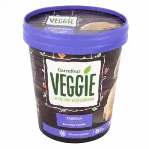 Helado de soja sabor vainilla Carrefour Veggie sin gluten 340 g.