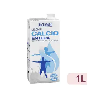 Leche entera calcio Hacendado Brick 1 L