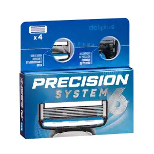 Recambios maquinilla de afeitar Precision System 6 Deliplus 6 hojas Caja 1 ud