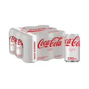 Refresco Coca-Cola light 9 latas X 330 ml