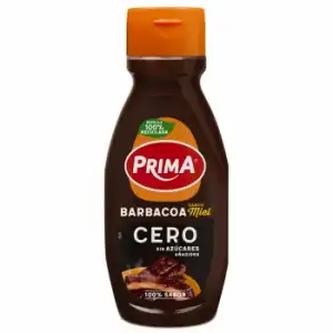 Salsa BBQ sabor miel cero Prima sin gluten y sin azúcar añadido 420 g.