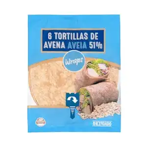 Tortillas de avena 51% Hacendado Paquete 0.36 kg