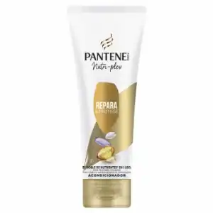 Acondicionador repara & protege doble de nutrientes con 1 solo uso para cabello débil o dañado Nutri-Plex Pantene 325 ml.