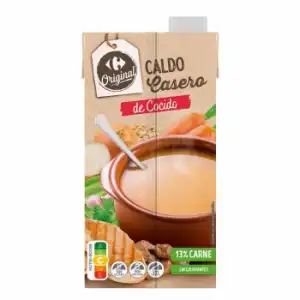 Caldo casero de cocido Original Carrefour sin gluten y sin lactosa brik 1 l.