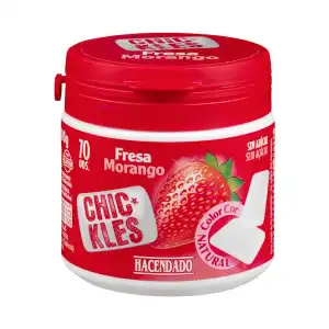 Chicle fresa gragea Hacendado Bote 0.1 kg