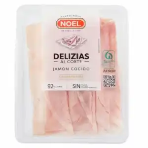 Jamón cocido extra Delizias Noel sin gluten y sin lactosa 110 g