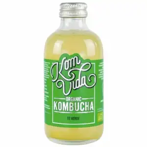 Kombucha de té verde ecológico Komvida sin gluten botella 25 cl