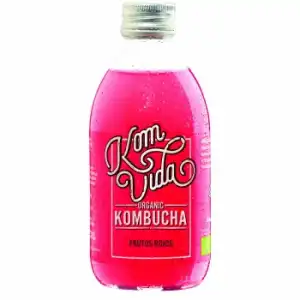 Kombucha frutos rojos ecológica Komvida sin gluten 750 ml.