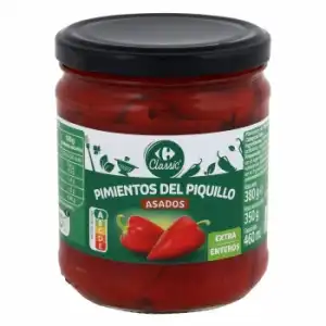 Pimientos de piquillo asados Carrefour 350 g.