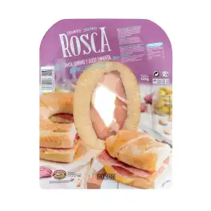 Rosca jamón serrano y queso emmental Hacendado  0.42 kg