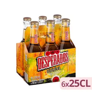 Cerveza con sabor a tequila Desperados 6 botellines X 250 ml