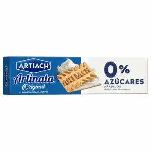 Galletas de barquillo rellenas de crema 0 % azúcares añadidos Artiach 175 g.