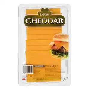 Queso cheddar Hacendado lonchas Paquete 0.2 kg