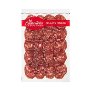 Salchichón de bellota ibérico cortado a máquina