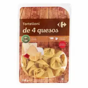 Tortelloni de 4 quesos al huevo Carrefour 250 g.