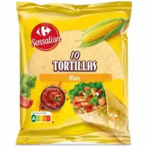 Tortillas de maíz Carrefour Sensation sin gluten 10 ud.