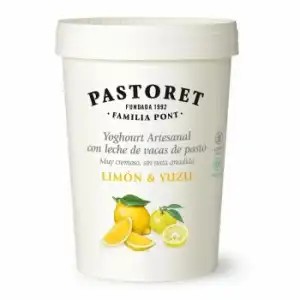 Yoghourt artesanal sabor limón & yuzu Pastoret sin gluten 500 g.