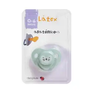 Chupete látex anatómico +0 a 6 meses Deliplus Paquete 1 ud