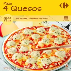 Pizza 4 quesos Carrefour 340 g.