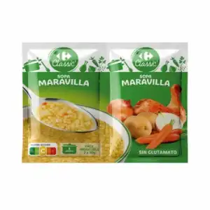 Sopa maravilla Classic Carrefour pack de 2 unidades de 90 g.