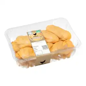 Alas enteras de pollo certificado alimentado con un 50% de maíz