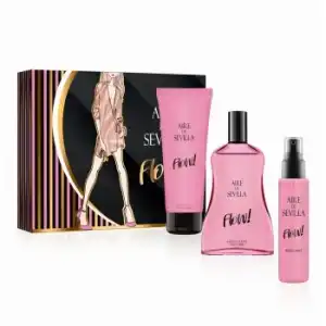 Estuche Aire Sevilla flow: agua de colonia 100 ml, gel de ducha 100 ml y body mist 50 ml.