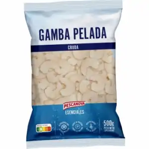 Gamba pelada cruda congelada Pescanova 500 g.