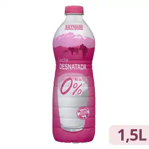 Leche desnatada Hacendado Botella 1.5 L