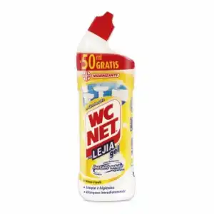 Limpiador de baño con lejía aroma limón en gel WC Net 750 ml.