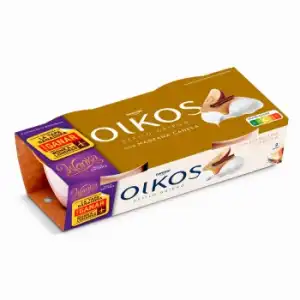 Yogur griego con manzana y canela Danone Oikos sin gluten pack de 2 unidades de 110 g.