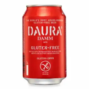 Cerveza Daura sin gluten lata 33 cl.