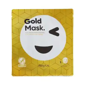 Mascarilla facial Gold Mask Deliplus con células madre vegetales Paquete 1 ud