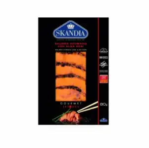 Salmón ahumado con alga nori Skandia sin gluten 80 g.