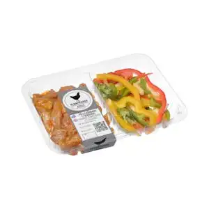 Wok de pollo adobado y verduras Bandeja 0.46 kg
